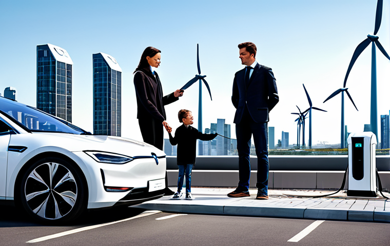 자율주행차와 인프라 개선 방안 - **Futuristic Cityscape with Autonomous Vehicles:** "A bright, clean urban environment with sleek aut...