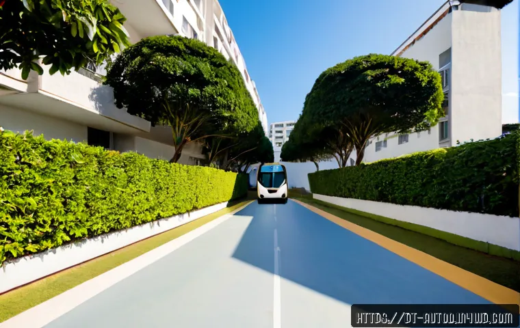 Home 17 자율주행차가 변화시키는 주거 형태 - Photorealistic wide-angle view of a modern Brazilian apartment complex in São Paulo at golden hour, ...